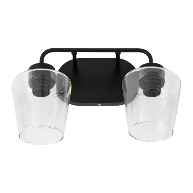 2 luces de pared de pantalla de vidrio accesorios de luz dormitorio baño