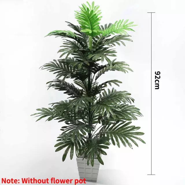 60-95cm Large Artificial Palm Tree Tropical Plants Branches Plastic Fake Leaves