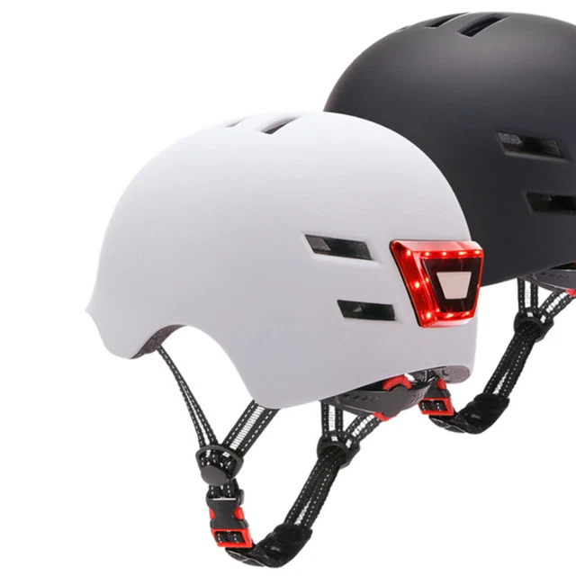 PANK Casque Trottinette Électrique Adulte Premium – Certifié CE EN1078, Lumière LED Arrière 3 Modes, Taille 54-61 Cm, Ventilation Maximale, Confort Haut De Gamme