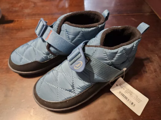 NEW Chaco Ramble Puff Sz 2.5 Big Kids Booties Slippers Blue