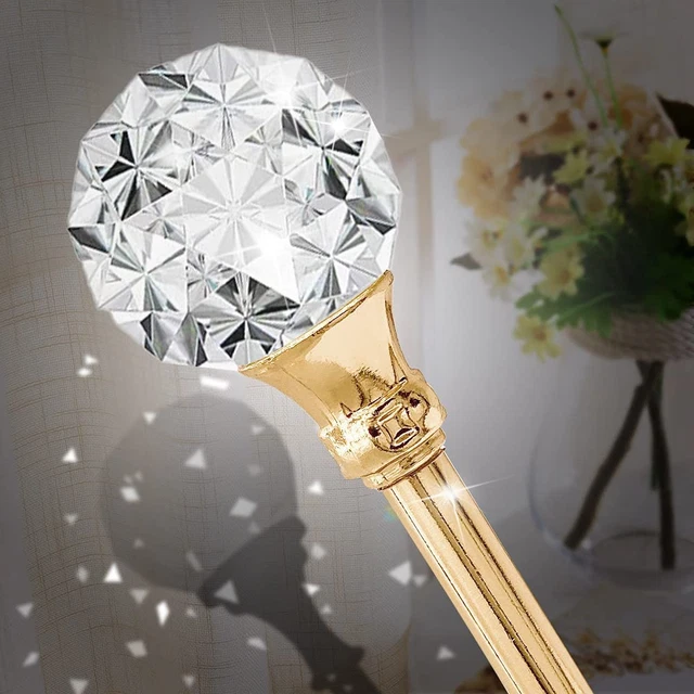Curtain Holdbacks, Crystal Curtain Tieback Hooks Gold Metal Decorative Drapery C 3
