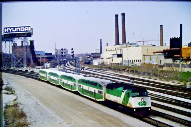 Original Slide GO Transit Diesel #510 Toronto, Ontario Kodachrome 1988 #124