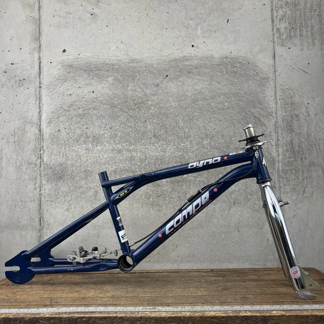 DYNO COMPE OLD School BMX Freestyle Frame Set Fork OG Blue 00s 20" Y2k