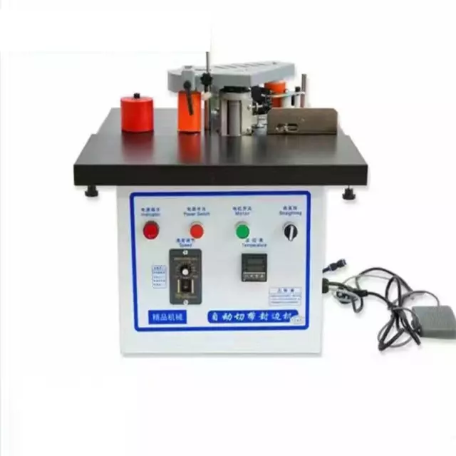 mini manual wood pvc edge banding machine with cutting pvc edge banding machine