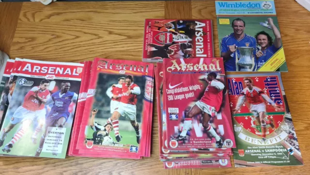 Arsenal Home Programmes - 1994/95/96/97 - Joblot of 62 + DVD 2002/2003