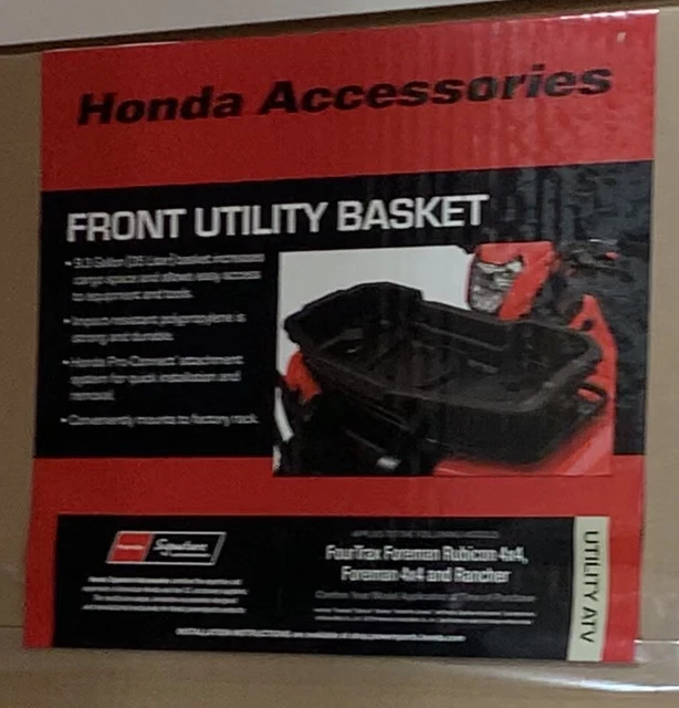 HONDA GENUINE PRO Connect Front Cargo Basket For Honda Atvs 300.00