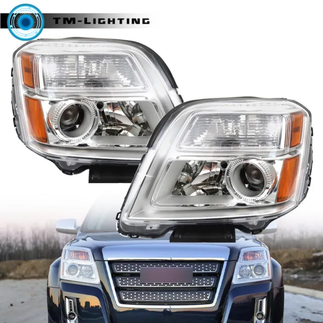 Left&Right Side Headlight Headlamp Assembly For 2010-2015 GMC Terrain SL/SLT/SLE