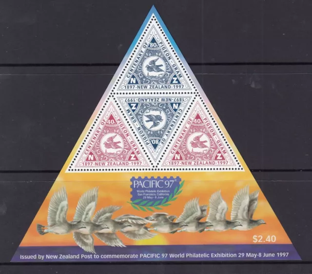 1997 NEW ZEALAND Pacific '97 California Stamp Expo Mini Sheet MUH