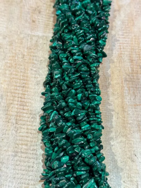 Malachite 5-8mm Freeform Gemstone Nugget Chips Loose Beads For Jewellery Making