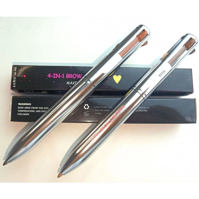 Highlighting 4 In 1 Eyeliner Easy to Wear Eyebrow Contour Pen Eyebrow Enhancers