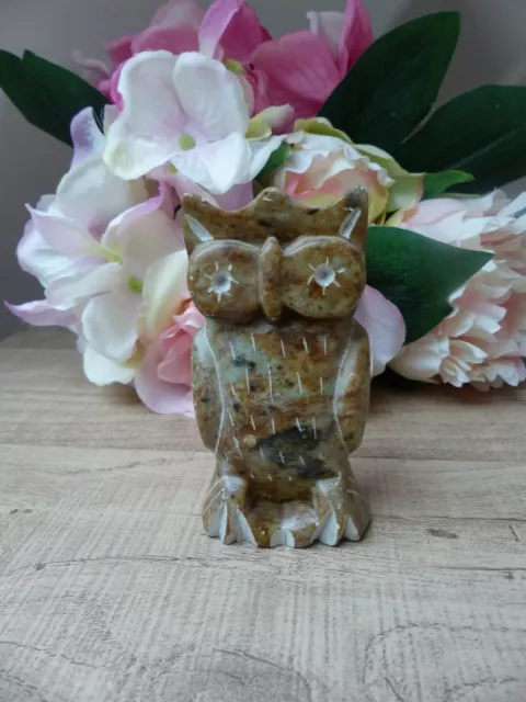 STATUE VIERGE A L'enfant Pierre Sculptée Ancienne. 17cm EUR 45,00