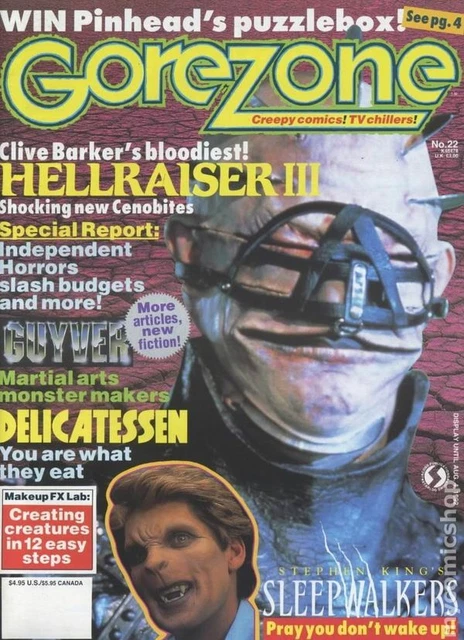 Gorezone #22 VG 1993 Stock Image Low Grade