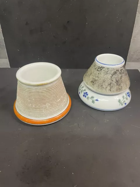 2 Pyrogène Ancien Porcelaine Bistrot
