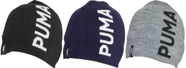 PUMA Beanie Hat NEW Mens Adult Winter Black Blue Navy Grey Essentials Logo