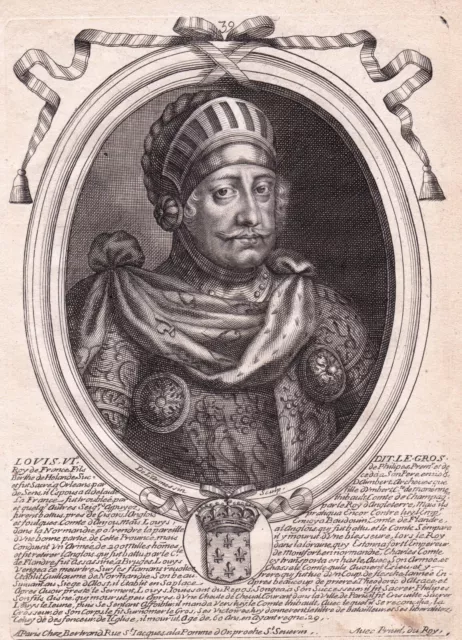 Portrait XVIIe Louis VI Le Gros Roi Des Francs Capétiens Ludwig VI Frankreich