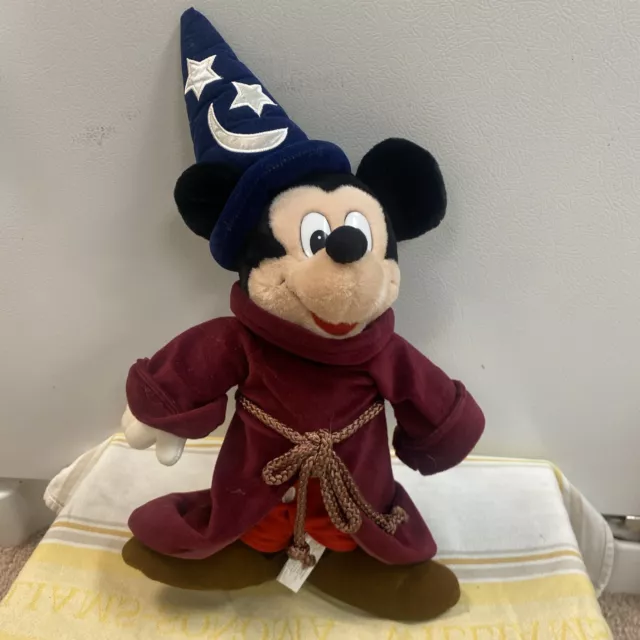 Mickey Mouse Fantasia Sorcerer Plush Stuffed Toy Wizard Walt Disney Parks