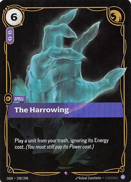 THE HARROWING FOIL 198/298 Origins Riftbound League of Legends 005677 £ ...