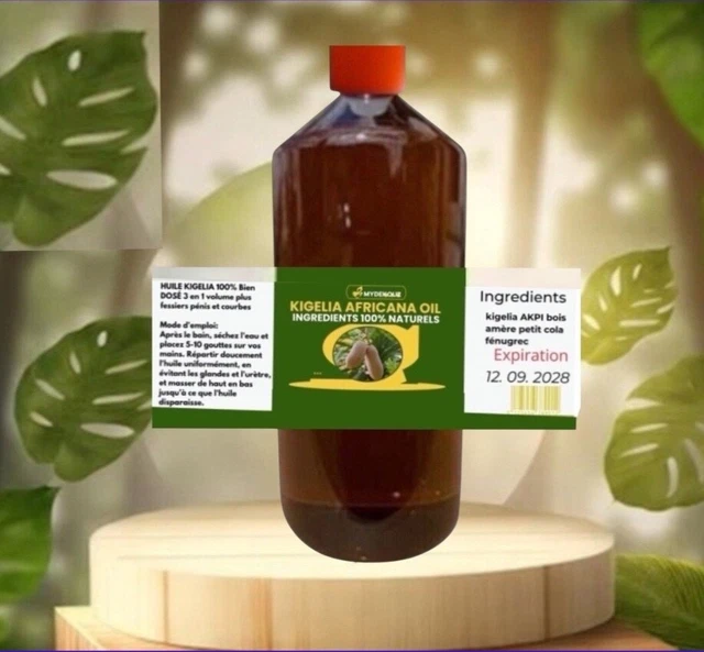 Huile De Kigelia Africana 200ml - Pour La Forme Et Les Courbes - Produit Naturel Biologique