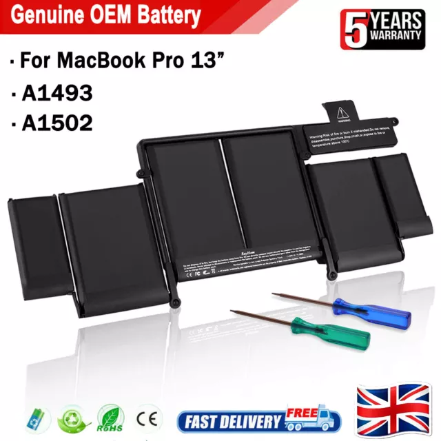 Replace for Apple MacBook Pro 13" Battery A1493 A1502 2013 2014 EMC 2678 2875