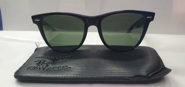 Ray ban B&L Wayfarer II Black Vintage Sonnenbrille Original Very Seltene