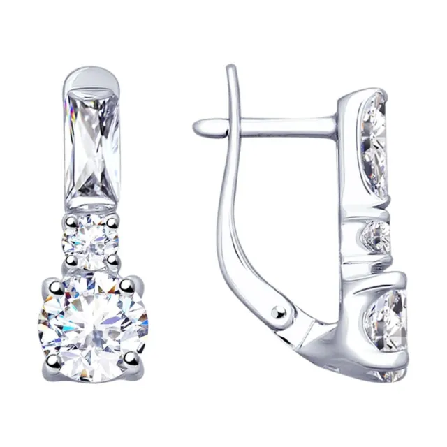 SOKOLOV - Klassische Ohrringe mit Klappverschluss - 925 Silber mit Zirkonia NEU
