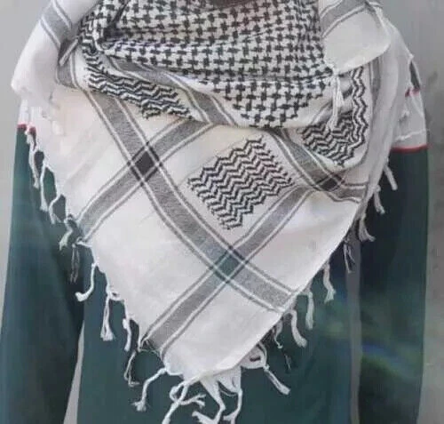 écharpe Style Arabe Foulard Keffieh Palestinien DAMILY - Écharpe Homme Arabe Shemagh 110x110cm Coton Dentifrice Miswak