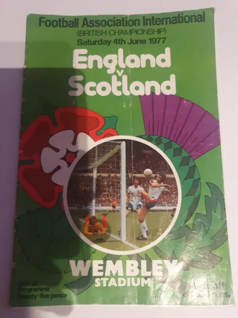 England v Scotland British Champs Football Programme Wembley 1977