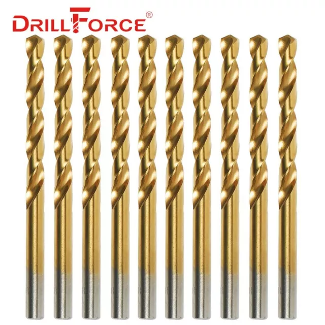 Drillforce Tools M2 6542 Titanium Drill Bits Set HSS 1-13MM Metal Copper Alloy