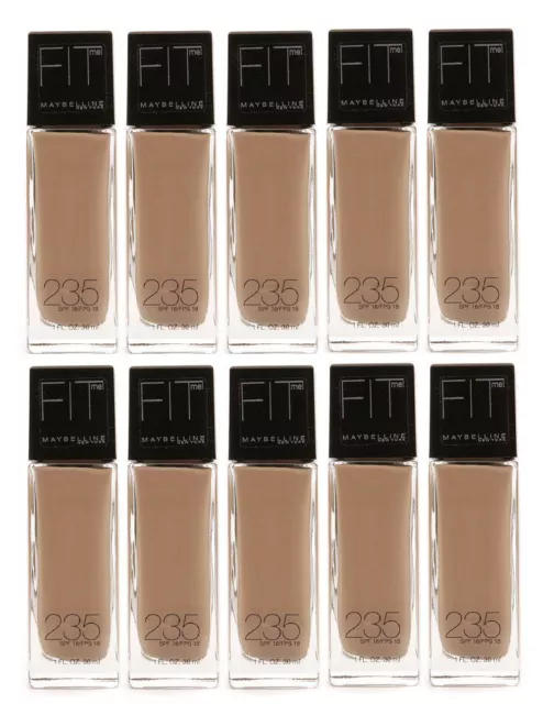 10 X Maybelline Fit Me Liquid Makeup Foundation ❤ 235 Pure Beige ❤ Bulk Buy Lot