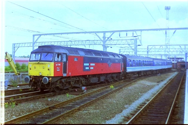 35MM RAILWAY COLOUR Negative Class 47 791 at Crewe £1.95 - PicClick UK