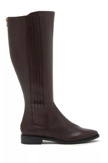 CALVIN KLEIN COFFEE Bean Brown Block Heel Chelsea Fioranna Boots
