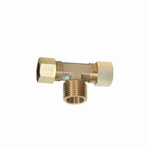 Plumbing Branch Tee Fitting (2) 1/4" Compression Tube Size Ends X (1) 1/4" NPT