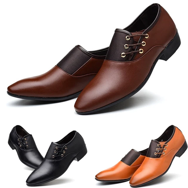 Mocassins décontractés en cuir pour hommes à enfiler chaussures habillées po