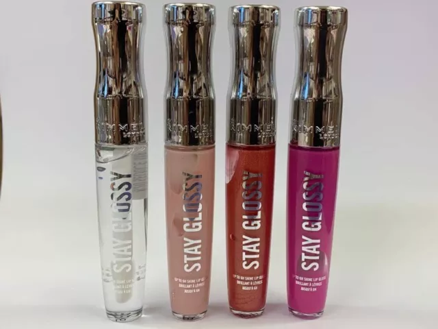 Rimmel Stay Glossy Long Lasting Lip Gloss 5.5ml - 4 SHADS **CHOOSE YOUR SHAD**