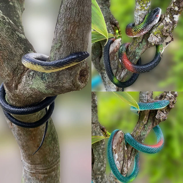 REALISTIC RUBBER SNAKES Fake Snakes Snake Toys Garden Props to Scare