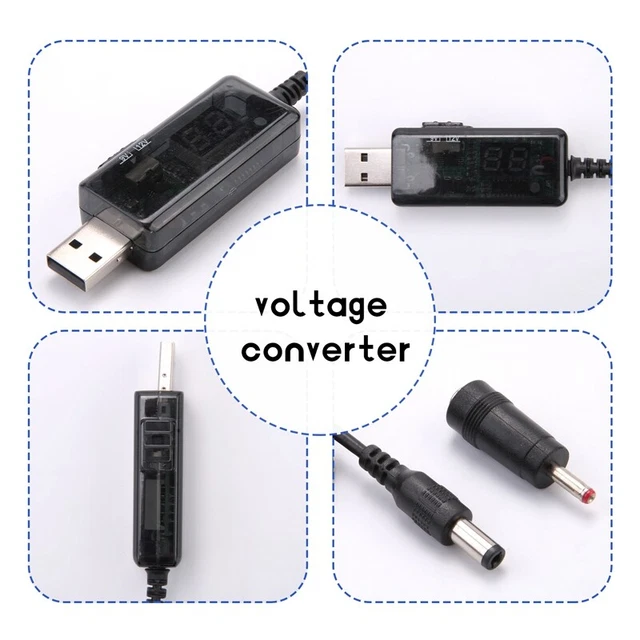 2 pezzi DC 5V a DC 9V 12V USB cavo convertitore passo tensione con passo 1A - G7I5 3