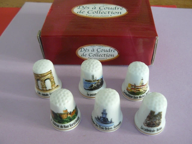 DÉ A COUDRE de collection en porcelaine ( MERIBEL 2 photos ) EUR 1,50