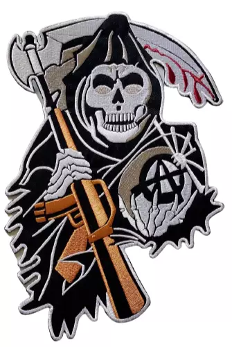 GRIM REAPER Sons of Anarchy Patches Biker Big Embroidered Vest Motorcycle Patch