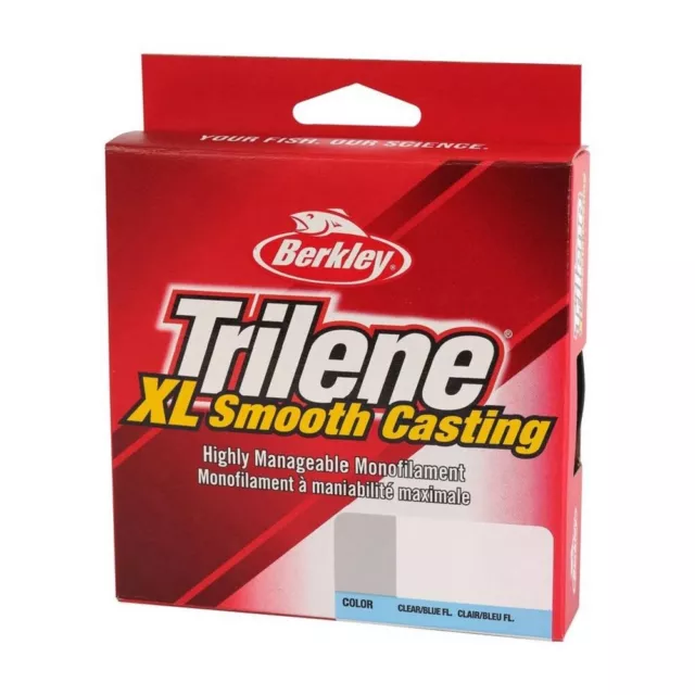 Berkley Trilene XL Smooth Casting Fishing Line Pony Spool Clear Fluorescent/Blue