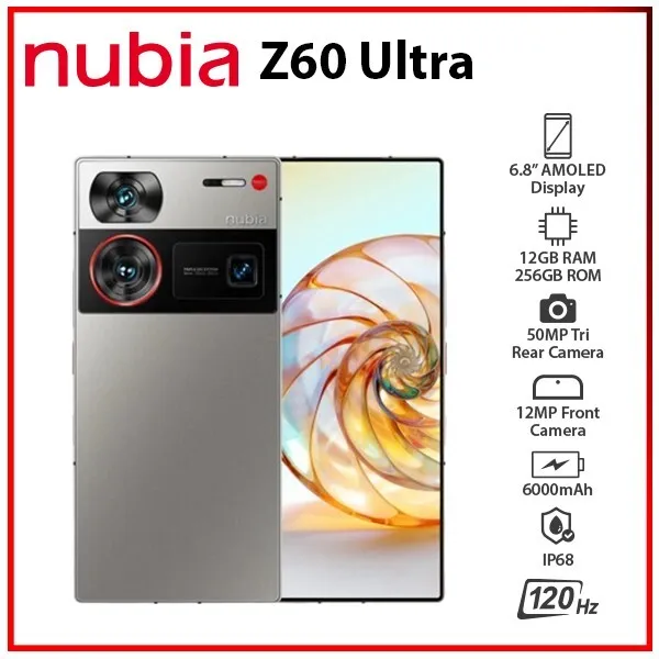 Original ZTE Nubia Z60 Ultra Starry Night Edition 6.8 16GB+512GB 6000mAh  IP68