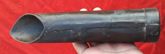 Vintage Old Rare Primitive Hand Forged Iron Pot For Giving Medicine To Cow I484
