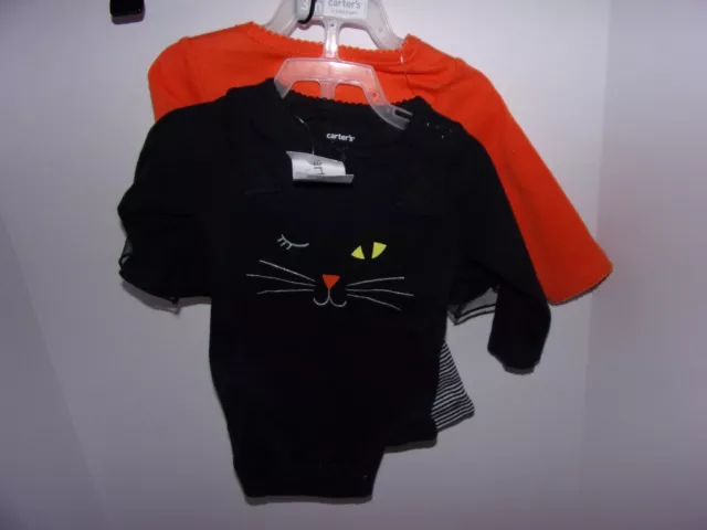 Carters: Baby Girls 3 Months (3 Pc) Set Halloween So Cute It's Scary Long Sleeve 2