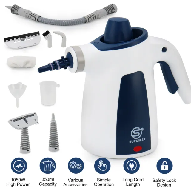 Handheld Steam Cleaner 10 in 1 Portable Electric Multipurpose Steamer 1050 W