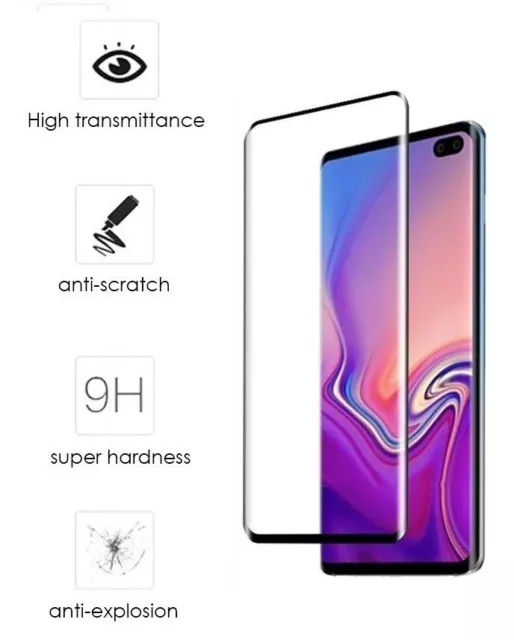 Funda Samsung Galaxy S10 Plus (6.4) Blanca TPU Gel SilIcona + CRISTAL COMPLETO 2