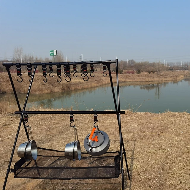 1pc De Camping Trépied Pour Incendie Suspension De Feux De