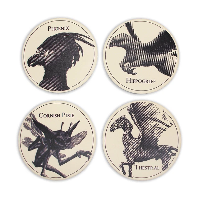 Half Moon Bay Harry Potter Hogwarts Houses Coaster Set