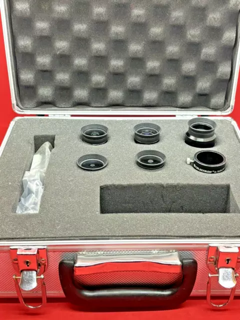 Celestron Eyepiece & Filter Kit 1.25" w/ Hard Case. Mint Optics. See Description