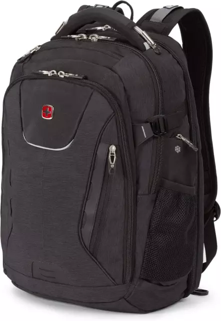 SwissGear 5358 ScanSmart Laptop Backpack, Fits 16 Inch Large, Heather Grey