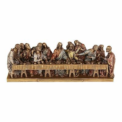 The Last Supper Resin Christian Table top Idol Statue Figurine 9" Length