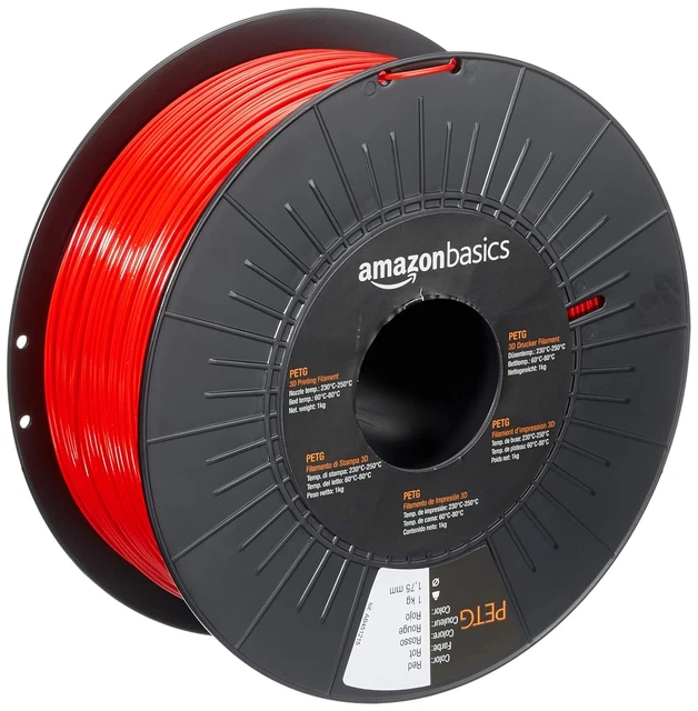 PETG 3D Printer Filament, 1.75Mm, Red, 1 Kg Spool